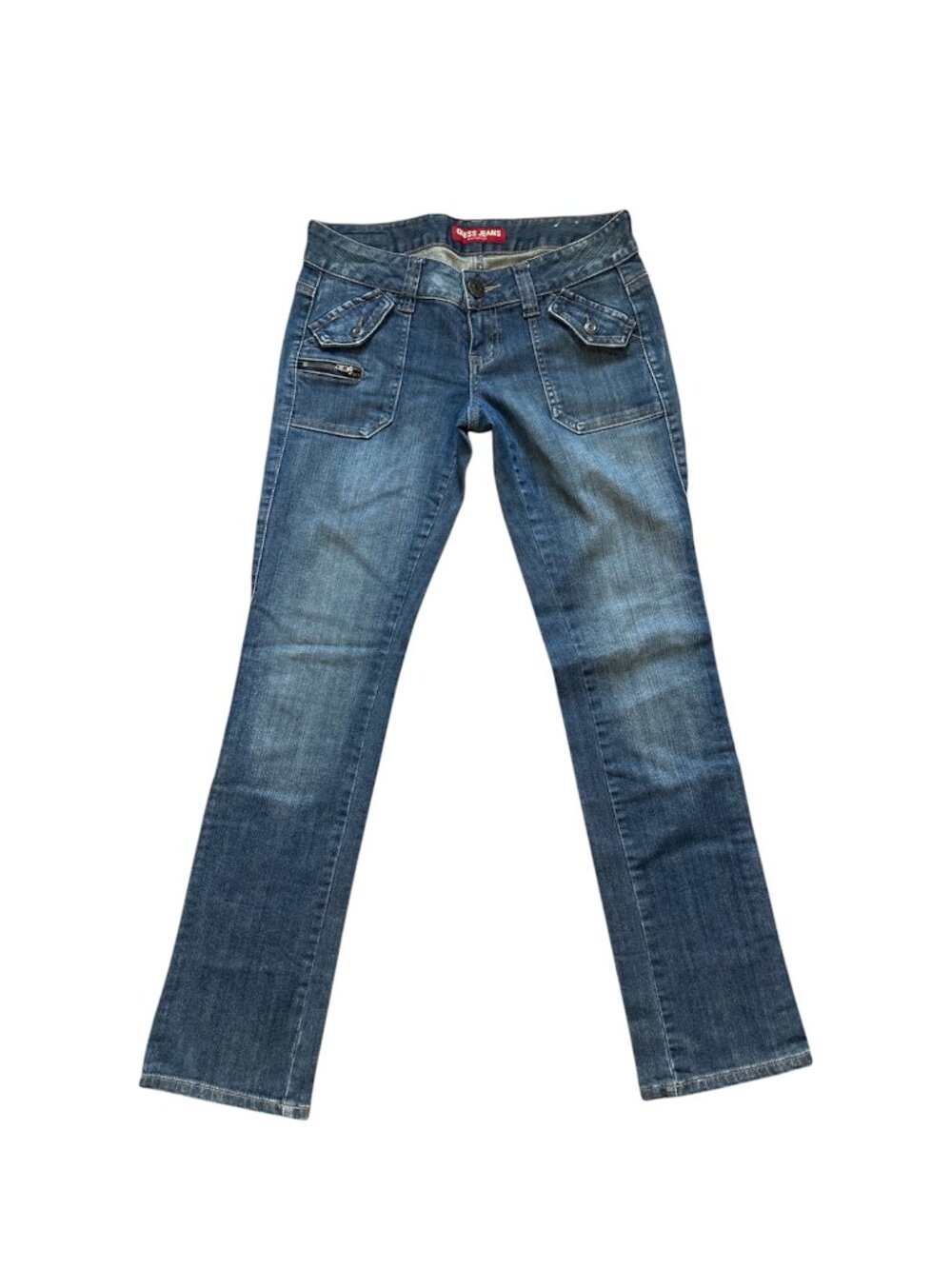 GUESS Jeans Y2K Low Rise Utility Pocket Straight, Bootcut Jeans (28) Gently Used